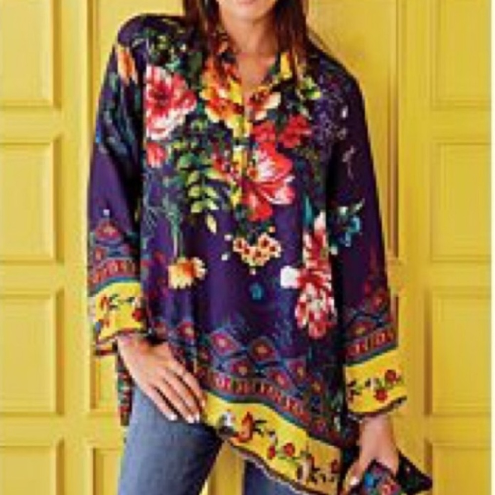 Johnny Was silk tunic